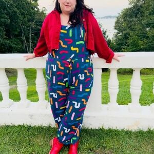 Target Multicolor Jumpsuit with Red Jacket